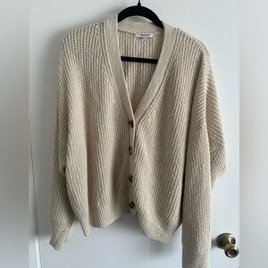 Madewell Cream Button-Up Cardigan